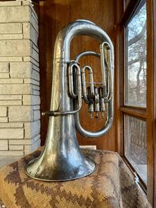 Old Vintage Champion Silver Piston Brass Instrument