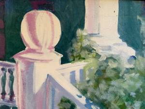 Victorian  Porch Painting Oil on Canvas