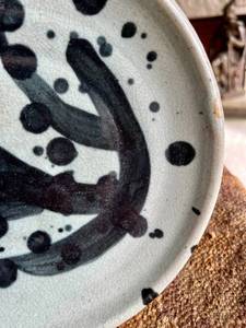Vintage Art pottery Glazed Stoneware Plate