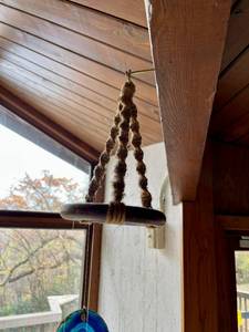 Hanging  Blue Sliced Agate Stone Mobile