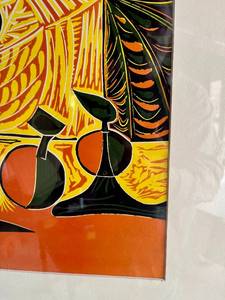 Framed Vintage PICASSO Exhibition Poster 1970 - Picasso Linocuts