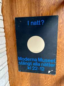 Vintage GalleryExhibition Poster - Moderna Museet blackblue