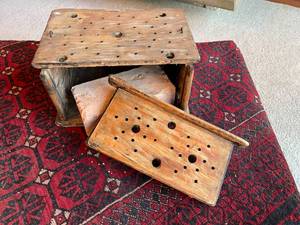 Early Antique American Folk Art Foot Warmer