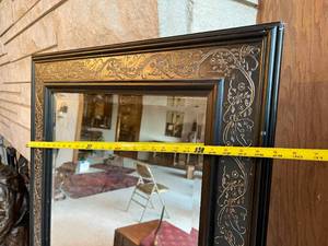 Large Contemporary Hanging Beveled Wall Mirror&nbsp