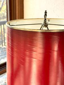 Vintage  Heavy Brass Lamp with Shade