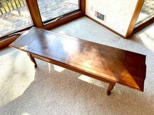 Vintage Drop Leaf Coffee Table wDrawers