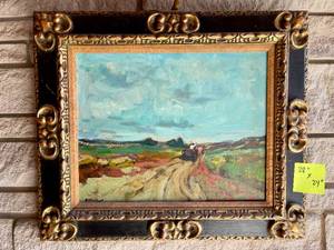 Framed Signed Oil on Canvas Impressionist Painting