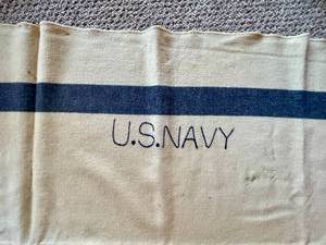 Old Vintage  US Navy Wool Blanket