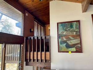 Large Oil  on Canvas by Wells Gustafson - Row Boats
