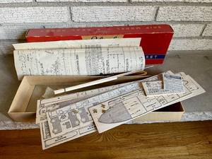 Vintage Ideal  Ship Wooden Model kit