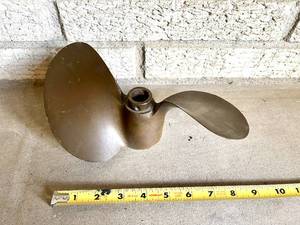 Large Old Solid Brass Boat Propeller