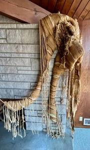 Fabulous Large Woven Wool Boho Artwork circa 1970s