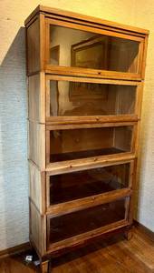 Antique MACEY 5-Section Stackable Lawyers Bookcase wBase &amp Top