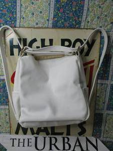 Kate & Mallory� Faux Leather Zip Top Convertible Hobo Handbag-White