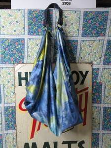Heathers Closet Tie-Dye Scarf Hobo Bag w Faux Leather Handle