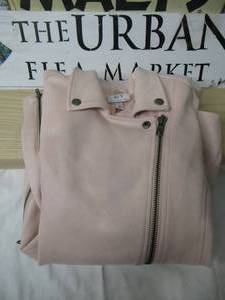 Heathers Closet Faux Suede Long Sleeve 2-Pocket Zip Front Moto Jacket, Womens Size Small