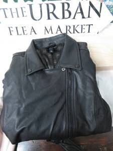 Heathers Closet Faux Leather Long Sleeve Seamed Shoulder Moto Jacket, Womens Size Large