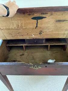 lot 28 image: 18th c. Red Painted Writing Desk