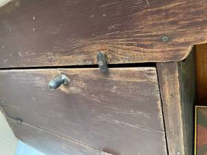 lot 31 image: 19th c. Country Corner Cupboard