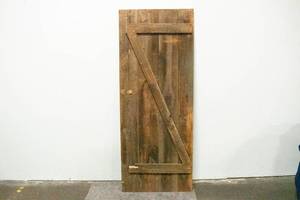 lot 63 image: Large Antique Wood Barn Door