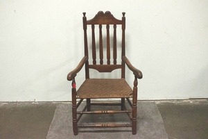 lot 86 image: New England William & Mary Banister Back Armchair