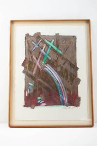 lot 50 image: Ludwig Stein Crimson Runner Original Oil Stick Painting