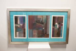 lot 8 image: Linda Kall Abstracts Large Triple Mat Mixed Monotype Prints