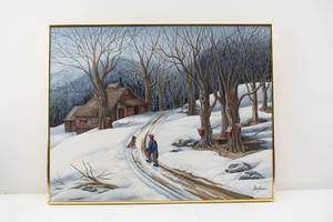lot 17 image: Jeanne Isenhart Sugar Maples Original Oil on Canvas Painting