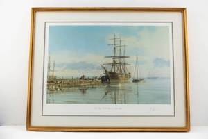 lot 95 image: John Stobart The Bark W.B. Flint at East Boston Ltd Ed. Signed & Numbered Print