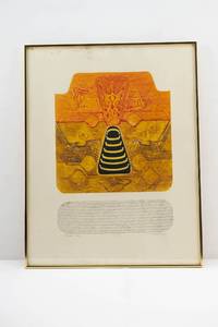 lot 106 image: Anita Klebanoff Hoaky Cone Limited Edition Block Print
