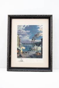 lot 107 image: John Stobart St. Louis Lacledes Landing c. 1885 Ltd Ed. Signed, Remarqued, Numbered Print