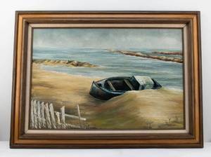 lot 141 image: Carolyn Dixon Original Oil on Canvas Painting of Cape Cod