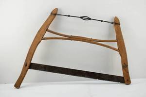 lot 153 image: Vintage Primitive Cross Cut Buck Hand Saw