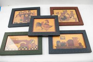 lot 160 image: 5 Vintage Hetherly Hale Signed Americana Nostalgia Prints