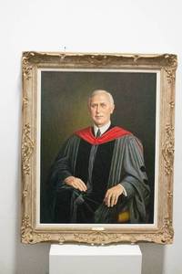 lot 180 image: Large B. Schmidt Original Oil on Canvas Painting Portrait of Perry S. Allen