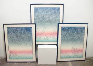 lot 185 image: Group of 3 Large Ltd Ed. Signed & Numbered Colorful Abstract Prints