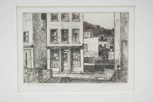 lot 217 image: T. James Ferrell Bar in Manayunk Ltd Ed. Signed & Numbered Line Etching