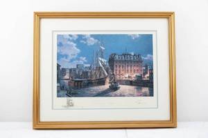 lot 229 image: John Stobart Milwaukee Huron Street by Moonlight c.1890 Ltd Ed. Signed, Remarqued, Numbered Print