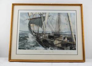lot 231 image: John Stobart  Lightning Rounding Cape Horn Ltd Ed. Signed & Numbered Print