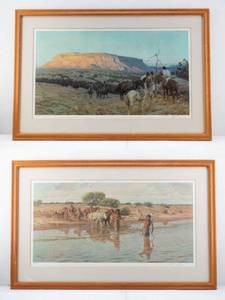 lot 221 image: Two Tom Lovell Native American Frontier Ltd Ed. Signed & Numbered Lithographs