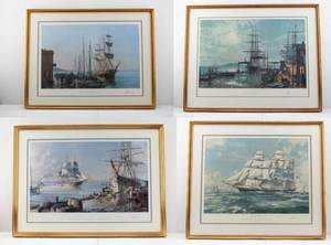 lot 222 image: Four John Stobart Framed Ltd Ed. Signed & Numbered Maritime Prints of San Francisco, California