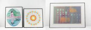 lot 251 image: 3 Unique Framed Artworks