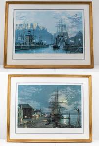 lot 230 image: Two John Stobart Ltd Ed. Signed & Numbered Maritime Prints of Cape Town & Sydney