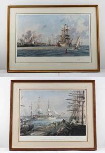 lot 233 image: Two John Stobart Ltd Ed. Signed & Numbered Prints of Galveston, TX and New York, NY
