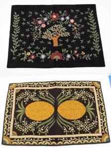 lot 169 image: 2 Vintage Look Felt & Fabric Wall Hangings