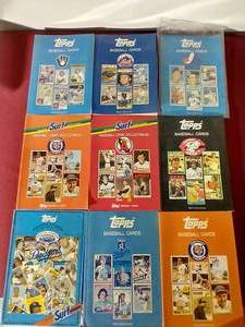 (9) Vintage Topps Team Baseball Card Books