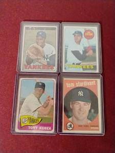 (4) Vintage Yankees Cards
