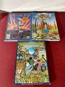 (3) Super Bowl Programs - XXVII, XXX, XXXII