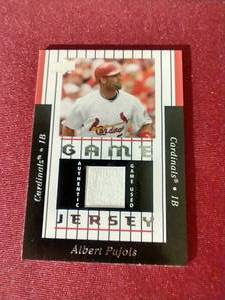 Albert Pujols Game Used Jersey Card