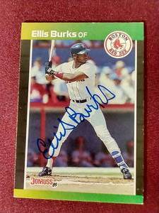 Autographed Ellis Burks Card